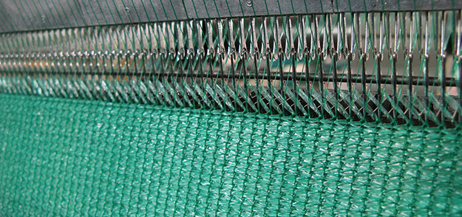 green nets were produced by shading net machine for construction site